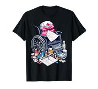 Coquette Bow Geriatric Nurse Nursing Sedia a rotelle Gerziatria Maglietta