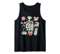 Coquette Bow Golf Player Let's Par Tee Golfer Ragazze Donne Canotta