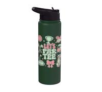 Coquette Bow Golf Player Let's Par Tee Golfer Ragazze Donne Stainless Steel Insulated Water Bottle