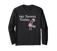 Coquette Bow Humor No Tennis Oggi Girly Vibes Donne Maglia a Manica