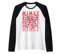 Coquette Bow Mimzy Nome Estetico Donne Festa della Mamma Design Maglia con Maniche Raglan