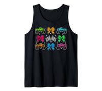 Coquette Bow Monster Truck Checkered Flag Racing Race Day Canotta