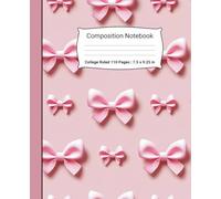 Coquette Bow & Pastel Dreams Composition Notebook: Chic Soft Girl Journal with Feminine Touches for School Notes, Creative Writing, or Everyday Thoughts