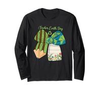 Coquette Bow Pencil Earth Day Teacher Graphic Maglia a Manica