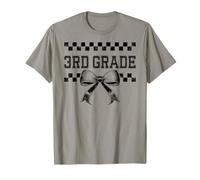 Coquette Bow Preppy Terzo Grado Bambini Primo Giorno di Scuola Maglietta