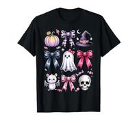 Coquette Bow Pumpkin Halloween Ghost Spooky Season Pumpkin Maglietta