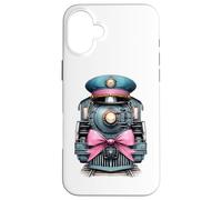 Coquette Bow Train Driver Freight Conduttore Locomotiva Ragazza Custodia per iPhone 16 Plus