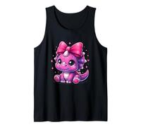 Coquette Bow Triceratops Dinosaur Nastro Rosa Mamma Ragazza Canotta