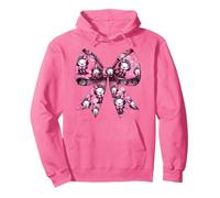 Coquette Bow Tristo Mietitore La Morte Carino Donne Modello Rosa Felpa con Cappuccio