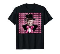 Coquette Bow Winston Churchill British Girl Mamma Festa della mamma Maglietta