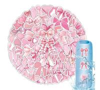 Coquette Bows Stickers - 100 adesivi estetici attraenti coquette | Adesivi autoadesivi rosa fiocco | Graffiti Decal Coquette Stickers | Adesivi per ragazze e donne con fiocco