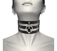 Coquette Hand Crafted Choker Fetish Ring 229294 Black