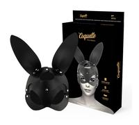 COQUETTE CHIC DESIRE - MASCHERA VEGANA IN PELLE CON ORECCHIE DI CONIGLIO