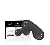Coquette Chic Desire - Mascherina Copri Occhi Nera in Pelle Vegana