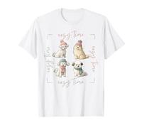 Coquette Christmas Puppy Cozy Time Winter Dog Mama Maglietta