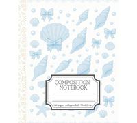 Coquette Composition Notebook, College Ruled: Blue Seashells | Cute and Preppy Aesthetic | Perfect For Teen Girls and Women