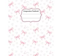 Coquette Composition Notebook: Cute Girly Pretty Purple Bow & Cherry Aesthetic Wide Ruled Journal for Teen Girls, Perfect for Women, Writing, Back to School, College, University, Ofice, Work