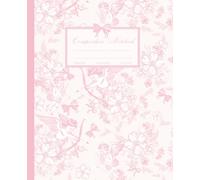Coquette Composition Notebook: Preppy Aesthetic Light Pink Cherry Blossom, Cupid and Cute Bow Journal | Wide Ruled, 7.5X9.25 Inches, 110 Pages.