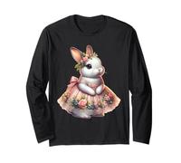 Coquette Coniglietto pasquale Regency Victorian Vintage Easter Bunny Maglia a Manica