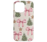 Coquette di pan di zenzero stella albero di Natale fiocco rosa preppy Custodia per iPhone 14 Pro Max