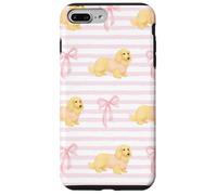 Coquette Doxie crema in maglione rosa e fiocchi Custodia per iPhone 7 Plus/8 Plus