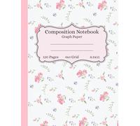 Coquette Floral Graph Paper Composition Book: Cute Aesthetic Pink Notebook with 4x4 Graph Paper, 120 pages, Large 8.5x11 Inches.: Perfect for Math, ... | Softcover Cute Coquette Floral Design