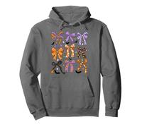 Coquette Halloween Bow Spooky Season Halloween Zucca Bow Felpa con Cappuccio