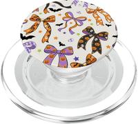 Coquette Halloween Bow Spooky Season Halloween Zucca Bow PopSockets PopGrip per MagSafe