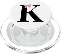 Coquette Monogram Letter K With Pink Bow Initial Name PopSockets PopGrip per MagSafe