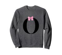 Coquette Monogram Letter O with Pink Bow Initial Name Felpa