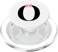 Coquette Monogram Letter O With Pink Bow Initial Name PopSockets PopGrip per MagSafe
