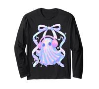 Coquette Pastel Ghost Ascoltare musica con cuffie archetto Maglia a Manica