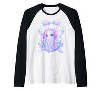 Coquette Pastel Ghost Ascoltare musica con cuffie archetto Maglia con Maniche Raglan
