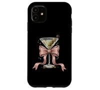 Coquette Pink Bow E Cocktail Olive Martini Bere Girly Custodia per iPhone 11
