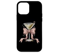 Coquette Pink Bow E Cocktail Olive Martini Bere Girly Custodia per iPhone 12 mini