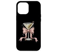 Coquette Pink Bow E Cocktail Olive Martini Bere Girly Custodia per iPhone 12 Pro Max