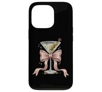 Coquette Pink Bow E Cocktail Olive Martini Bere Girly Custodia per iPhone 13 Pro