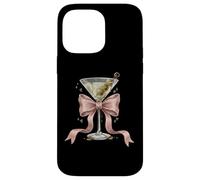 Coquette Pink Bow E Cocktail Olive Martini Bere Girly Custodia per iPhone 14 Pro Max