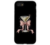 Coquette Pink Bow E Cocktail Olive Martini Bere Girly Custodia per iPhone SE (2020) / 7/8
