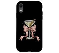 Coquette Pink Bow E Cocktail Olive Martini Bere Girly Custodia per iPhone XR