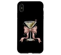 Coquette Pink Bow E Cocktail Olive Martini Bere Girly Custodia per iPhone XS Max