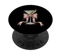 Coquette Pink Bow E Cocktail Olive Martini Bere Girly PopSockets PopGrip Adesivo