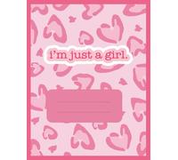 Coquette Pink “I’m Just a Girl” Leopard Print Journal Notebook - Cute Aesthetic Lined Notebook for Girls & Teens | 8.5” x 11” Matte Soft Cover, 120 ... Writing Journal for Notes, School & Daily Use