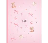 Coquette Pink Notebook 200 pages with Bows & Teddy Bears Cute Kawaii Journal: Perfect for Writing, Notes, Journaling & Gift Ideas 7.5 x 9.25" Vintage Y2K Princesscore