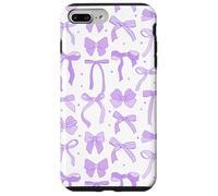 Coquette Purple Bows Pattern Custodia per iPhone 7 Plus/8 Plus