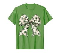 Coquette San Patrizio Fiocco Trifoglio Fortunato Irlandese Uomo Donna Maglietta