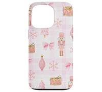 Coquette - Schiaccianoci con albero di Natale e neve, motivo scozzese Custodia per iPhone 13 Pro