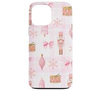 Coquette - Schiaccianoci con albero di Natale e neve, motivo scozzese Custodia per iPhone 13 Pro Max