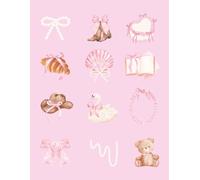 Coquette Sketchbook: Cute Pink Aesthetic Bow Sketch Pad with Ribbons, Pearls, Teddy Bears for Teens, Girls, Kids, Adults | 100 Blank Pages to Doodle, Draw, Color, Create, Write, Design