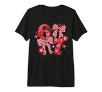 Coquette Valentine Six Seven Meme Preppy - Cuore Rosa Maglietta Premium